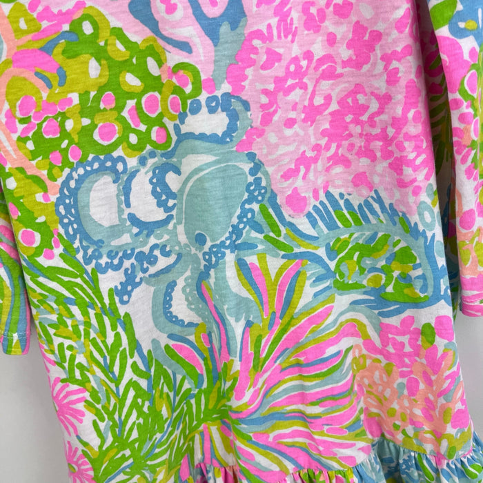 Lilly Pulitzer Girls Ricca Dress Multi More Lovers Coral L 8-10