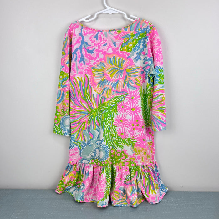 Lilly Pulitzer Girls Ricca Dress Multi More Lovers Coral L 8-10