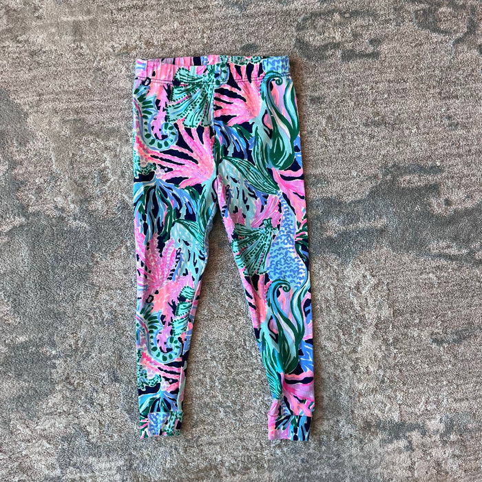 Lilly Pulitzer Girls Sammy Pajama Set Hi Tide Navy Bringing Mermaid Back 2T
