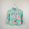 Lilly Pulitzer Girls UPF 50+ Little Skipper Popover Multi Lets Get Together L 8-10