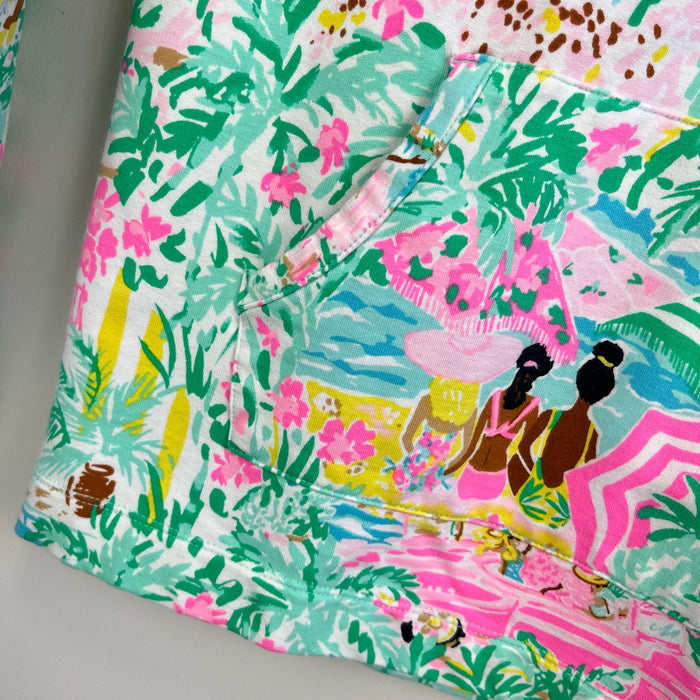 Lilly Pulitzer Girls UPF 50+ Little Skipper Popover Multi Lets Get Together L 8-10