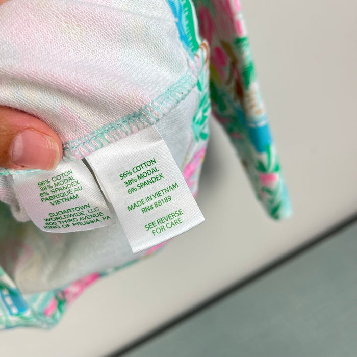 Lilly Pulitzer Girls UPF 50+ Little Skipper Popover Multi Lets Get Together L 8-10
