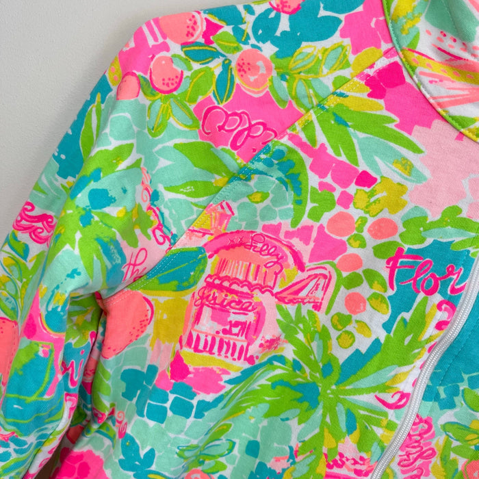 Lilly Pulitzer Girls UPF 50+ Little Skipper Popover Multi Sunshine State of Mind XL 12-14