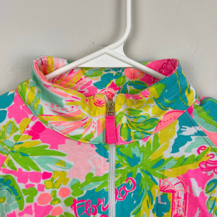 Lilly Pulitzer Girls UPF 50+ Little Skipper Popover Multi Sunshine State of Mind XL 12-14