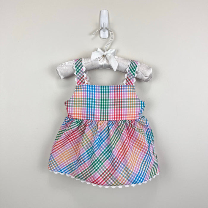 Little English Evie Bloomer Set Preppy Plaid 6 Months