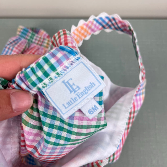 Little English Evie Bloomer Set Preppy Plaid 6 Months