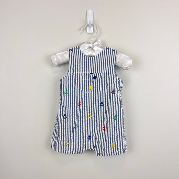 Little Me Baby Boys Anchor Seersucker Sunsuit 3 Months