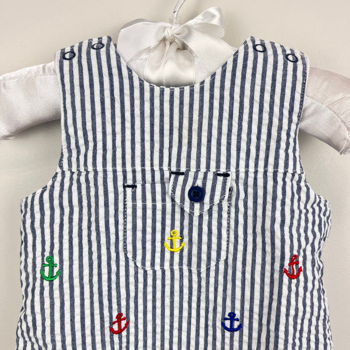 Little Me Baby Boys Anchor Seersucker Sunsuit 3 Months