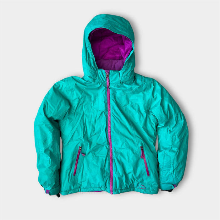L.L. Bean Girls Aqua Green Ski Jacket Large 14-16