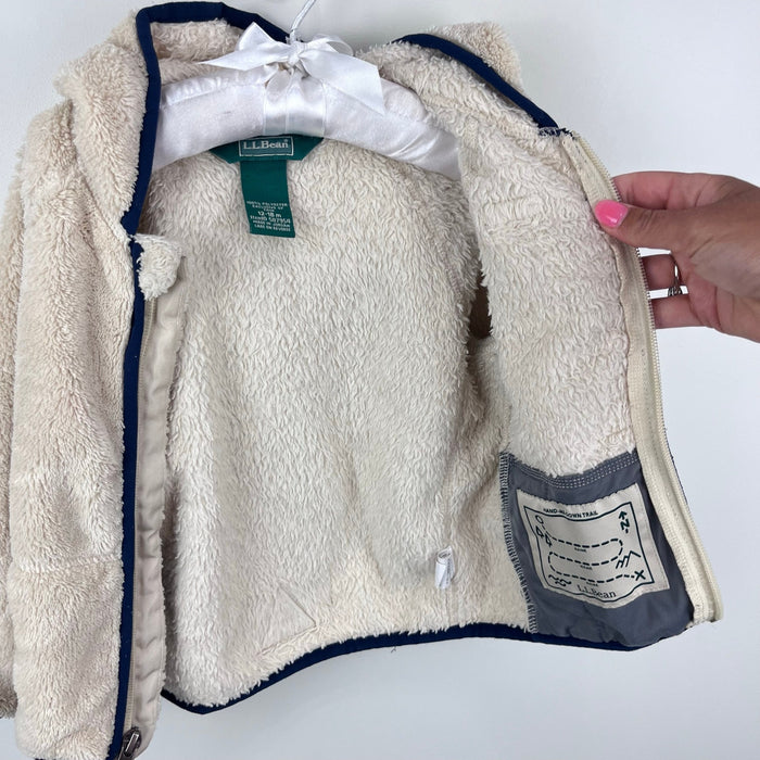 L.L. Bean Infants' and Toddlers' Hi-Pile Fleece Jacket Natural 12-18 Months