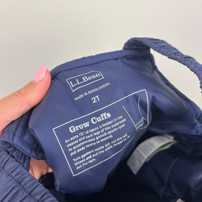 L.L. Bean Kids Navy Blue Cold Buster Snow Bib Overalls 2T