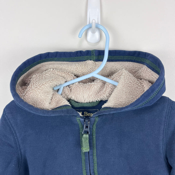 L.L. Bean Navy Sherpa Fleece Lined Hoodie Sweatshirt 2T