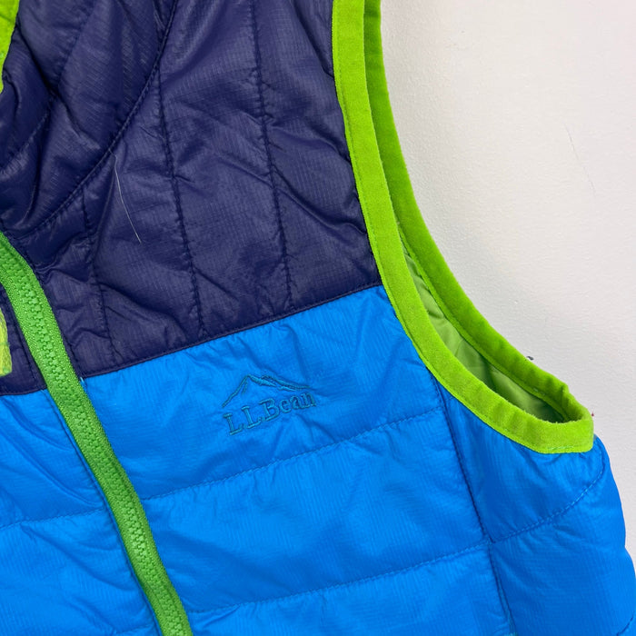 L.L. Bean PrimaLoft Packaway Vest Blue Green Colorblock L 6/7