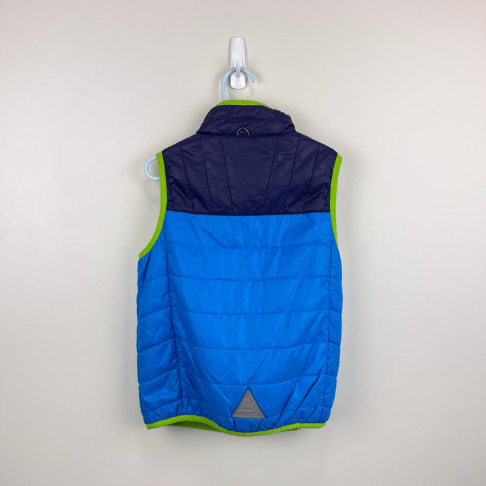 L.L. Bean PrimaLoft Packaway Vest Blue Green Colorblock L 6/7