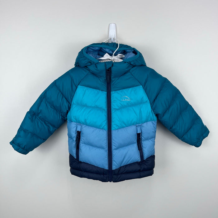 L.L. Bean Ultralight 650 Down Jacket Colorblock Blue Green 12-18 Months
