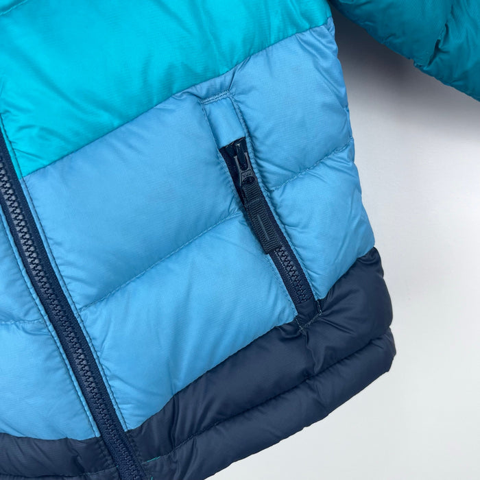 L.L. Bean Ultralight 650 Down Jacket Colorblock Blue Green 12-18 Months