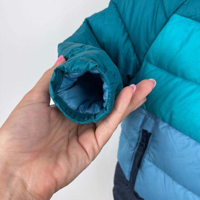 L.L. Bean Ultralight 650 Down Jacket Colorblock Blue Green 12-18 Months