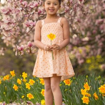 Mabel + Honey Tangerine Twirl Dress | Orange