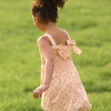 Mabel + Honey Tangerine Twirl Dress | Orange