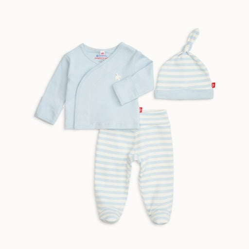 Magnetic Me Blue Stripe Organic Cotton Kimono