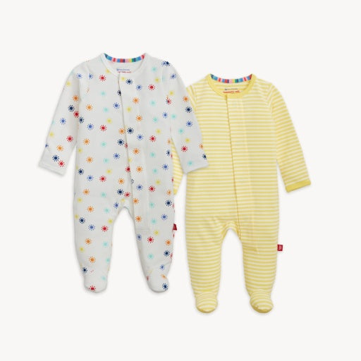 Magnetic Me Cloudstretch 2-Pack Footie | Yellow, Sunburst