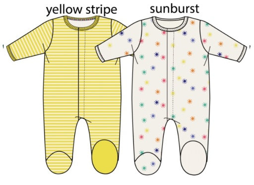 Magnetic Me Cloudstretch 2-Pack Footie | Yellow, Sunburst