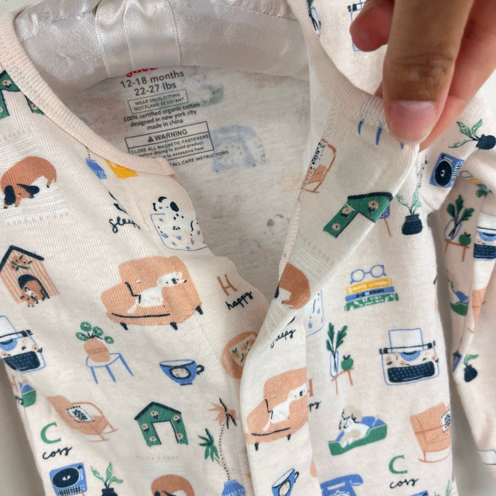 Magnetic Me Cozy Home Alphabet Organic Cotton Footie Sleeper 12-18 Months