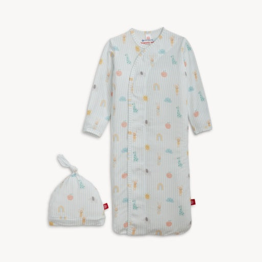 Magnetic Me Lullaby Sky Bl Modal Magnetic Gown + Hat Set
