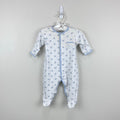 Magnolia Baby White Blue Sailboat Footie 9 Months