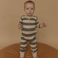 Makemake Organic 2-Way Zip Romper | Bold Stripes
