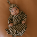 Makemake Organic Kimono Knotted Sleep Gown | Checker