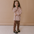 Makemake Organic Ruffle Collar Top & Leggings Set | Hearts