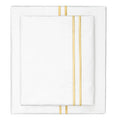 Marigold Yellow Lines Embroidered Sheet Set (Fitted, Flat, & Pillow Cases)
