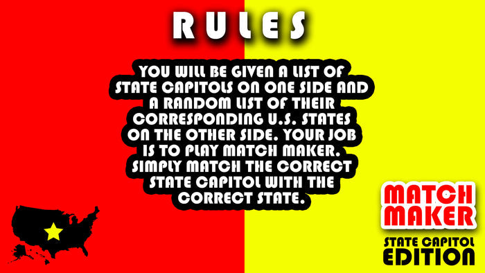 Match Maker: State Capitol Edition