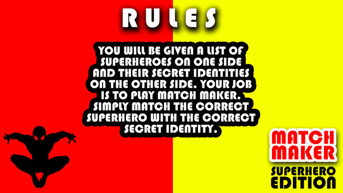 Match Maker: Superhero Edition