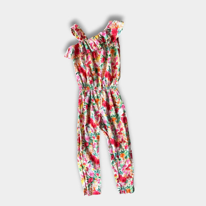 Mayoral Floral Ruffle Jumpsuit 4T