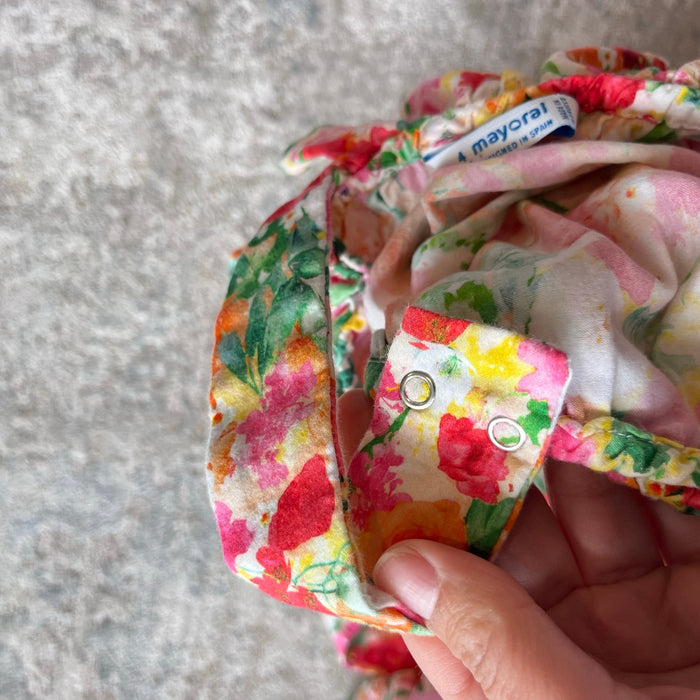 Mayoral Floral Ruffle Jumpsuit 4T
