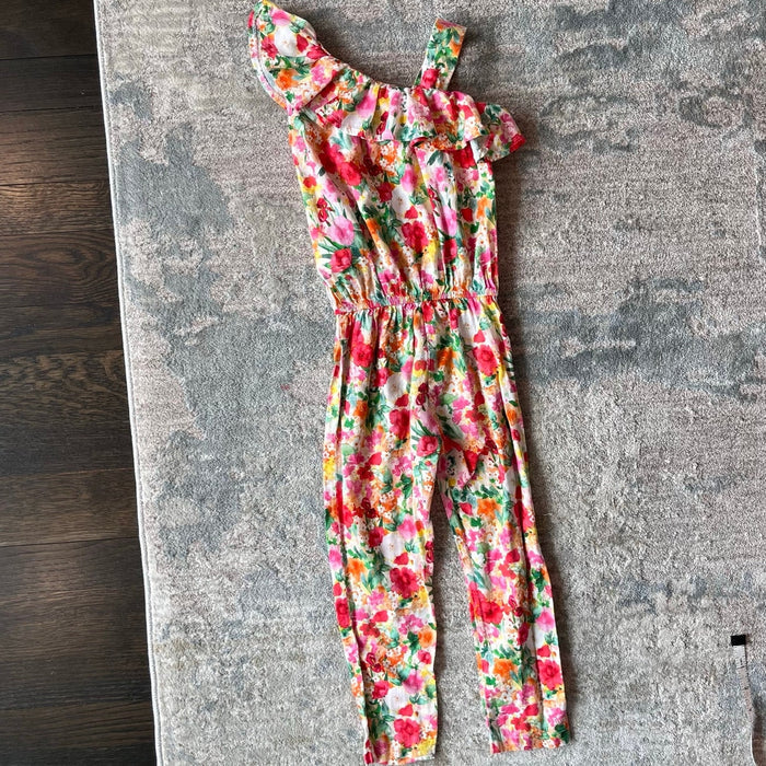 Mayoral Floral Ruffle Jumpsuit 4T