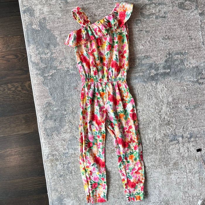 Mayoral Floral Ruffle Jumpsuit 4T