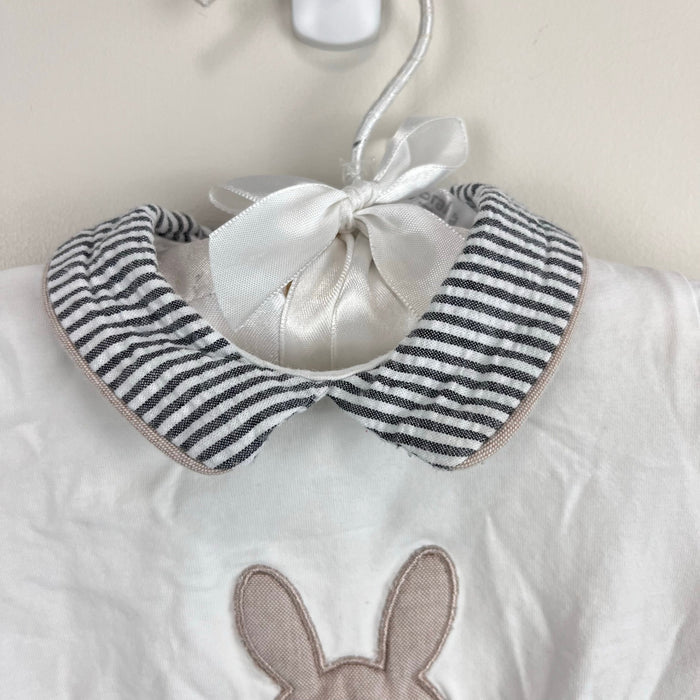 Mayoral Knit Polkadot Babygrow Applique Bunny Footie 1-2 Months