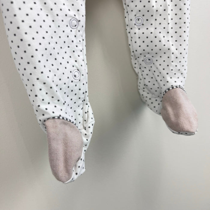 Mayoral Knit Polkadot Babygrow Applique Bunny Footie 1-2 Months