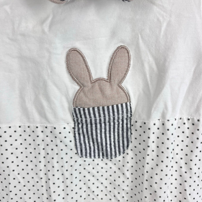 Mayoral Knit Polkadot Babygrow Applique Bunny Footie 1-2 Months