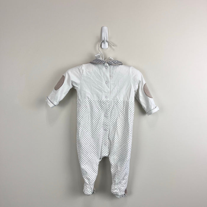 Mayoral Knit Polkadot Babygrow Applique Bunny Footie 1-2 Months