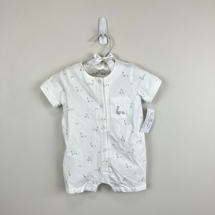 Mayoral White Geese Romper 65 cm 2-4 Months NWT