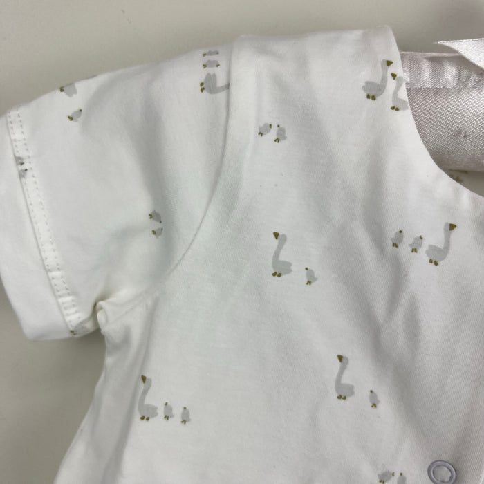 Mayoral White Geese Romper 65 cm 2-4 Months NWT