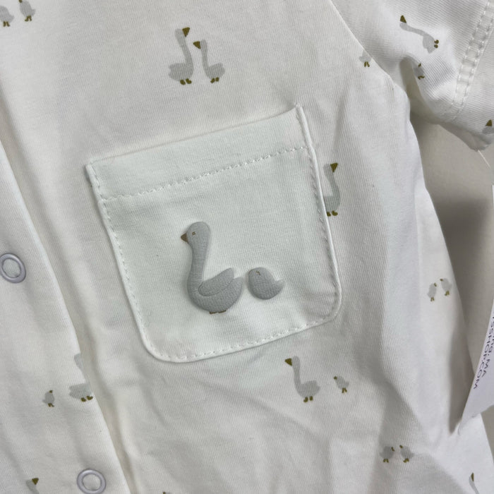Mayoral White Geese Romper 65 cm 2-4 Months NWT