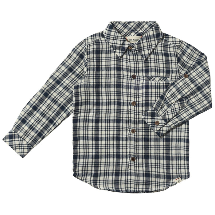 Me & Henry Atwood Woven Shirt | Navy/White Plaid