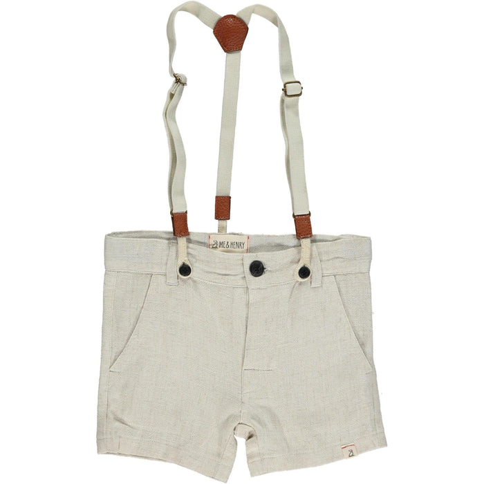 Me & Henry Captain | Cream Shorts With Removable Suspenders