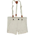 Me & Henry Captain | Cream Shorts With Removable Suspenders