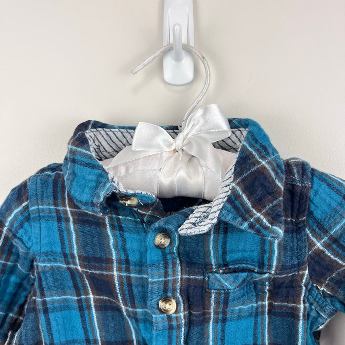 Me & Henry Corduroy Overalls and Plaid Bodysuits Bundle 9-12 Months